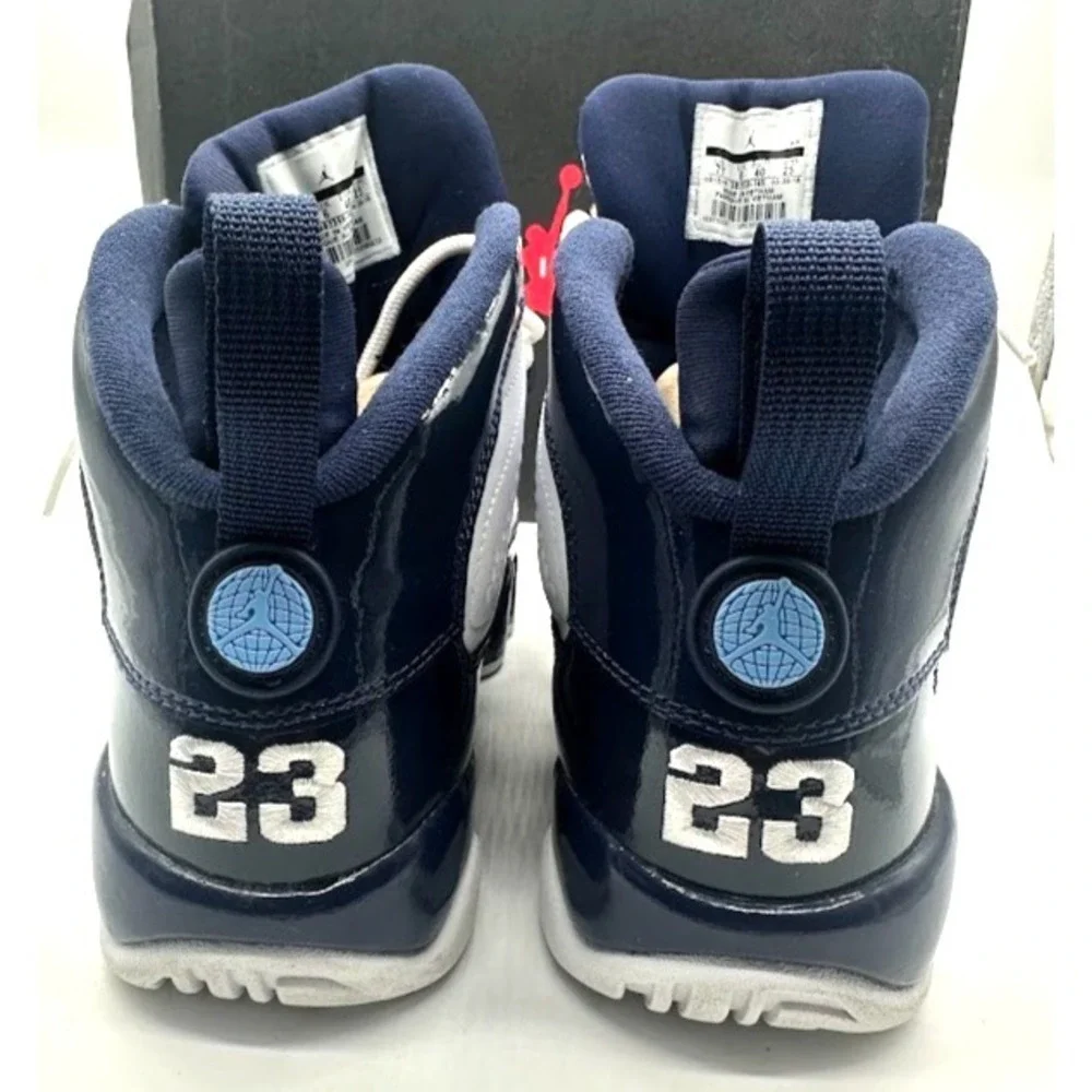 Nike Air Jordan 9 Retro GS White University Blue 302359-145 Size 7Y w/ Box
